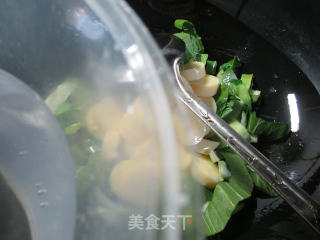 【宁波】青菜煮樱玉豆腐的做法步骤：4