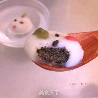 小鸡芝麻花生汤圆的做法步骤：17