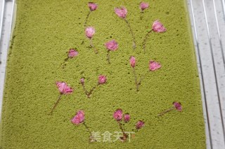 抹茶樱花蛋糕卷的做法步骤：17