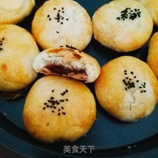 红豆酥饼的做法步骤：2