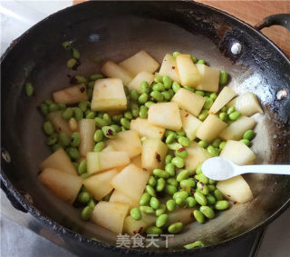 冬瓜烧毛豆的做法步骤：7