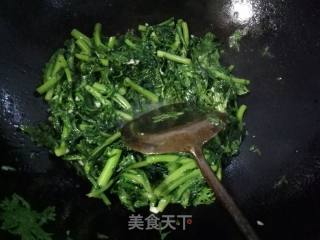 十分钟快手菜蒜蓉茼蒿的做法步骤：7