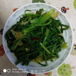 蒜茸油麦菜的做法步骤：6