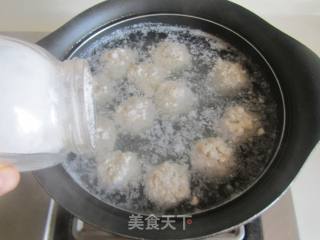 青菜豆腐丸子汤的做法步骤：8