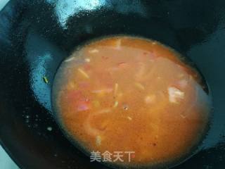 番茄浓汤汆肉片的做法步骤：12