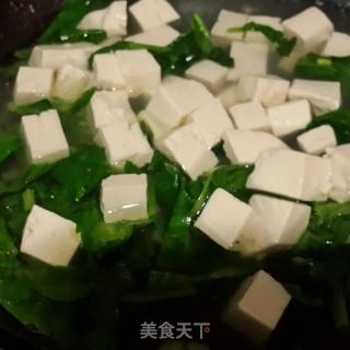 菠菜粉丝豆腐汤的做法步骤：3