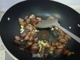 蒜薹炒腊肉的做法步骤：6