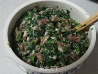 “春食野菜”荠菜鲜肉汤圆的做法步骤：4