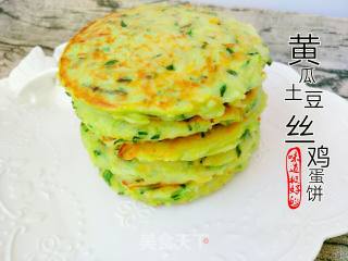 黄瓜土豆丝鸡蛋饼的做法步骤：9