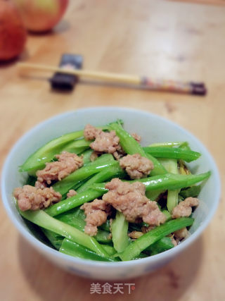 肉末炒芹菜的做法步骤：7