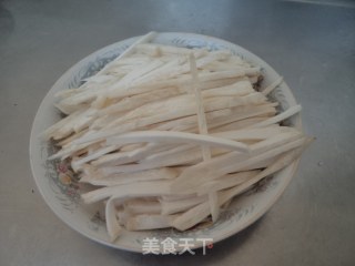 肉丝炒香菜杏鲍菇的做法步骤：6