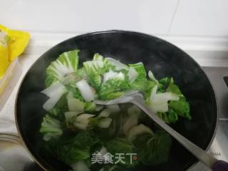 香菇炒青菜的做法步骤：6