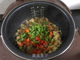 豆角香菇鸡腿焖饭的做法步骤：9