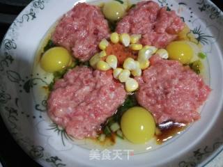 鹌鹑蛋蒸肉饼的做法步骤：8