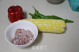 金玉满堂——肉末炒玉米的做法步骤：1