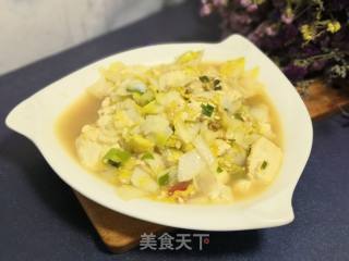 娃娃菜烧嫩豆腐的做法步骤：12