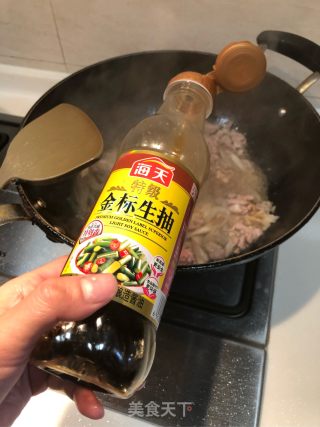 素炒平菇肉片的做法步骤：8