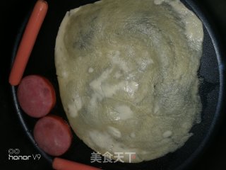 鸡蛋火腿手抓饼的做法步骤：3