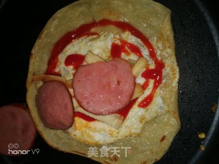 鸡蛋火腿手抓饼的做法步骤：6