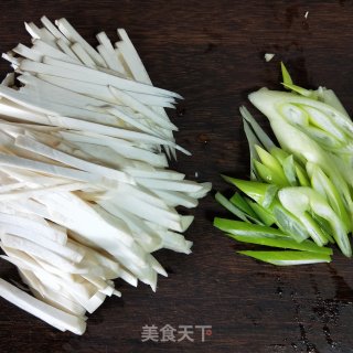 肉片炒杏鲍菇的做法步骤：2