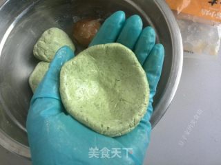 菜汁版青团的做法步骤：6