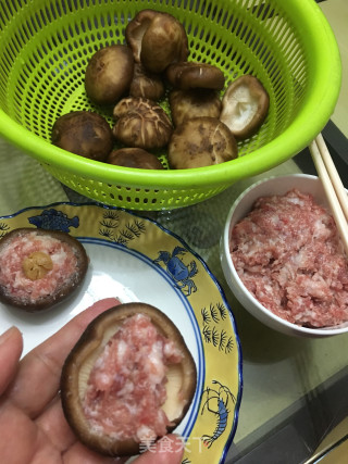 香菇酿肉的做法步骤：6