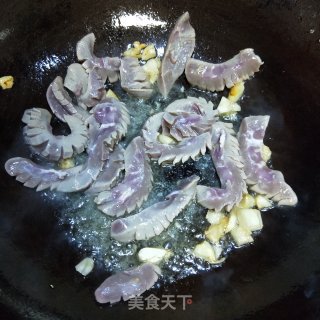 腰花炒茭白的做法步骤：4