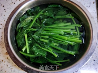 粉丝拌菠菜的做法步骤：4