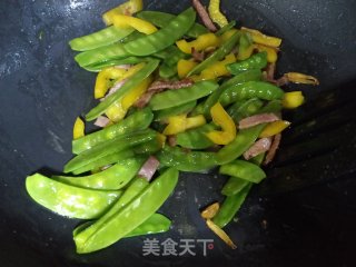 培根炒荷兰豆的做法步骤：5