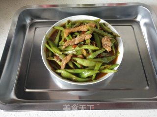 鱼香味扁豆炒肉丝的做法步骤：17