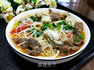 生蚝牛肉汤粉的做法步骤：16