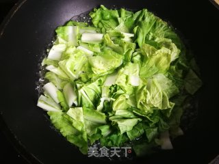 小白菜炒人造肉的做法步骤：4