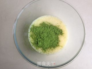 抹茶麻薯面包的做法步骤：2