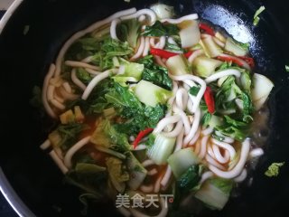 小白菜炒土豆粉的做法步骤：10