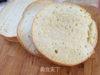 咸栗子奶油肉松蛋糕的做法步骤：2