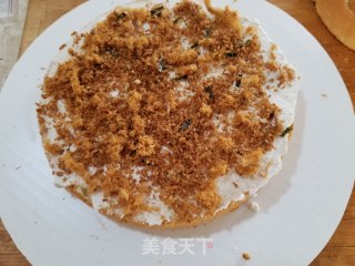 咸栗子奶油肉松蛋糕的做法步骤：8