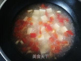 菠菜豆腐蛋花汤的做法步骤：11