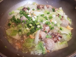 鸡肉丸大白菜烧粉条的做法步骤：11