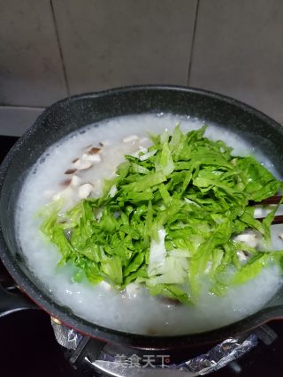 香菇牛肉生菜粥的做法步骤：8