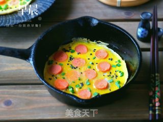 鸡蛋火腿肠饼的做法步骤：10