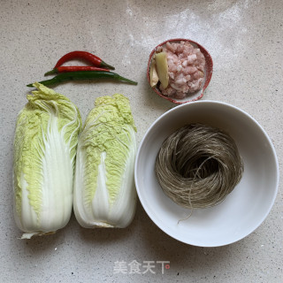 超下饭的白菜肉末粉丝煲的做法步骤：1