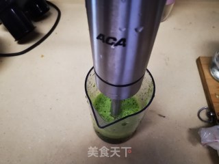 菠菜斑马纹酸奶蛋糕的做法步骤：3