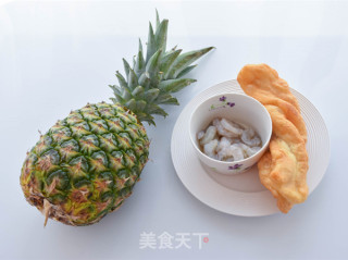 菠萝油条虾的做法步骤：1