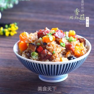 香菇腊肠糯米饭的做法步骤：19