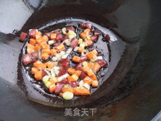 金玉满堂~玉米粒炒腊肠的做法步骤：6