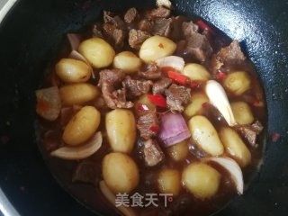 小土豆炖牛腩的做法步骤：18