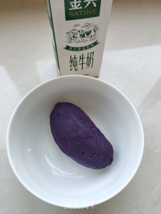 奶香紫薯饭团的做法步骤：2