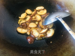 香菇炒油菜的做法步骤：5