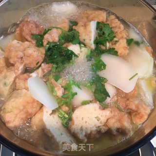 炸肉圆菜头汤的做法步骤：5