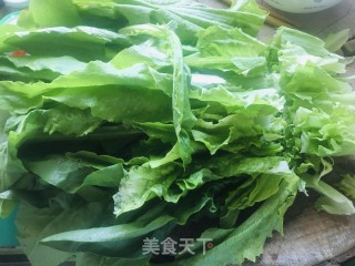 豆豉油麦菜的做法步骤：2